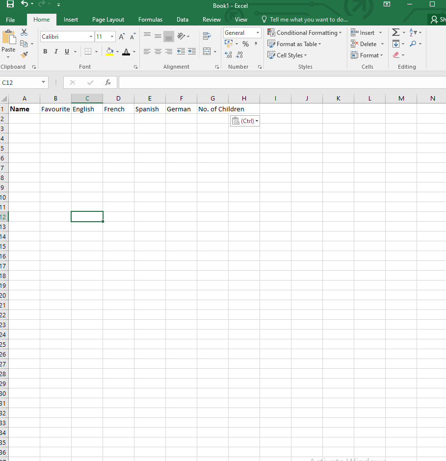 Excel Data Before Running the phython automstion script