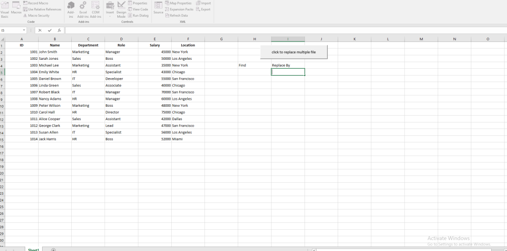 Your Excel File Before Running The Code On How to Replace Values in a Range Using VBA Without Selection